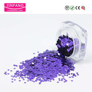 Hexagon Shape Purple Metallice Glitter Powder